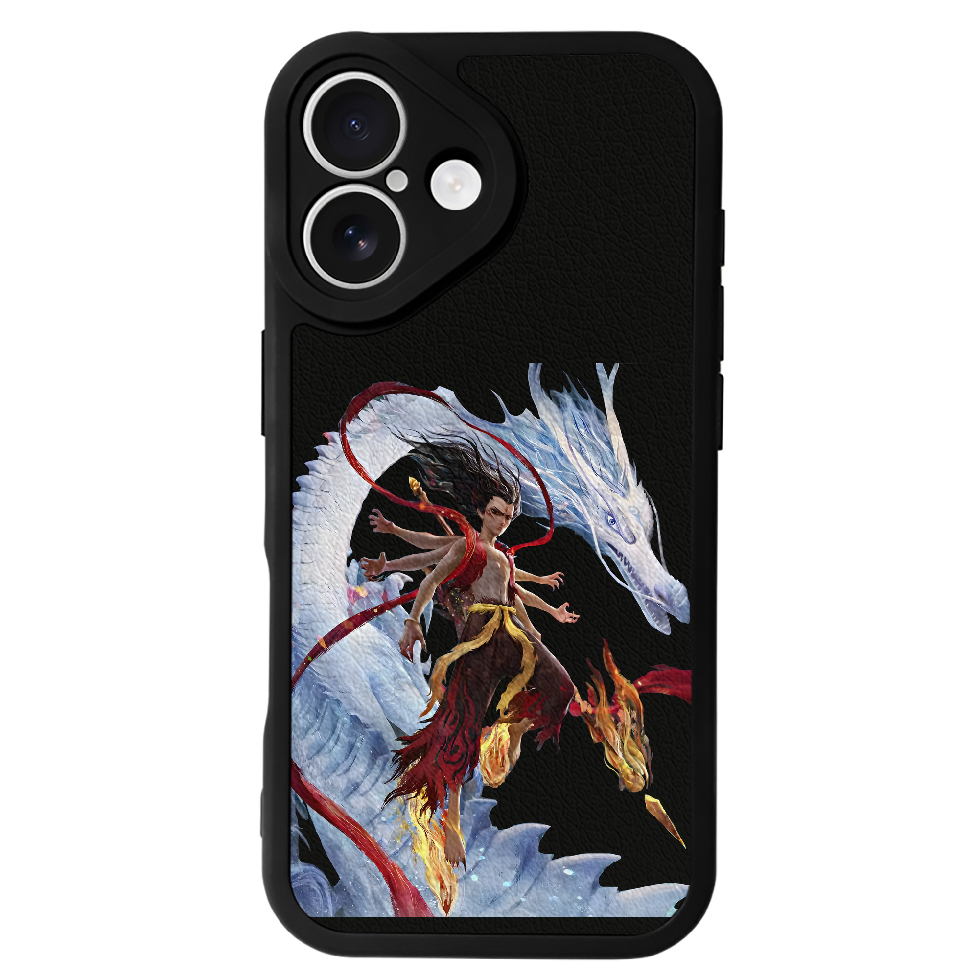 （画像用） Ne Zha 2 ナタ 魔童の大暴れ 【iPhone 16シリーズ対応】シリコンスマホケース（レザー調） 材質：シリコン